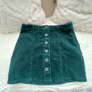 Forever 21 Green A-line Mini Skirt Casual